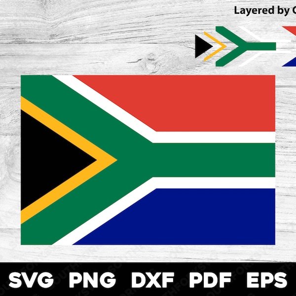 South Africa African National Country Flag | svg png dxf eps pdf | Layered by Color vector graphic design cut print dye sub laser cnc files