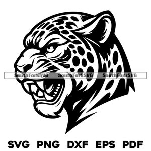 Jaguar Head Middle High School Sports Team Mascot 1 | svg png dxf eps pdf | vector graphics design cut print dye sub laser digital files