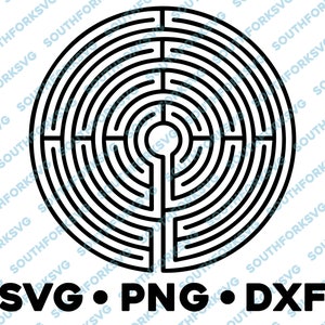 Cerchio Labirinto SVG PNG DXF simbolo vettoriale cameo trasparente silhouette mitologia greca antica minotauro Egitto labirinto medievale puzzle