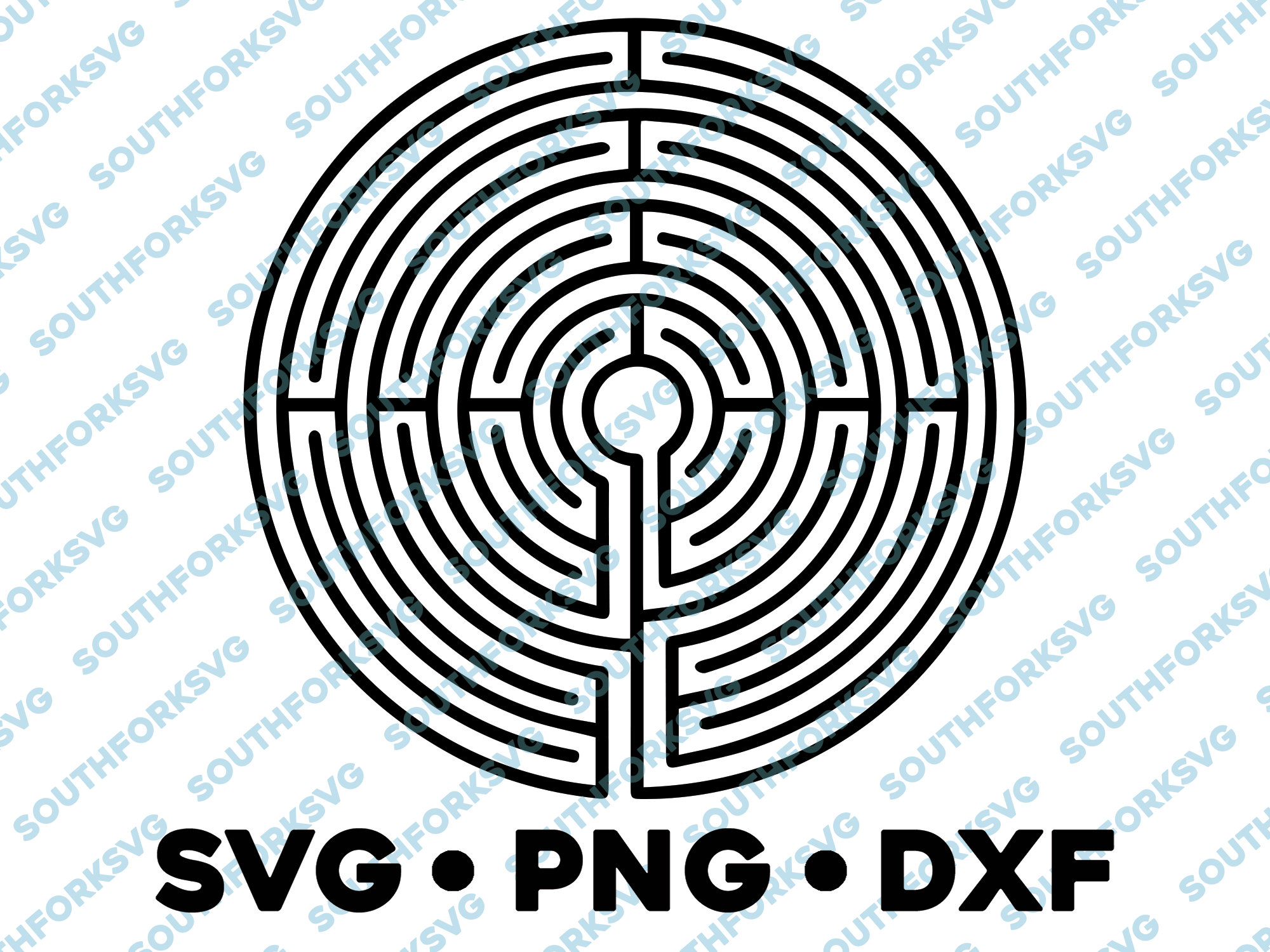 Circle Labyrinth SVG PNG DXF Symbol Vector Transparent Cricut Etsy UK