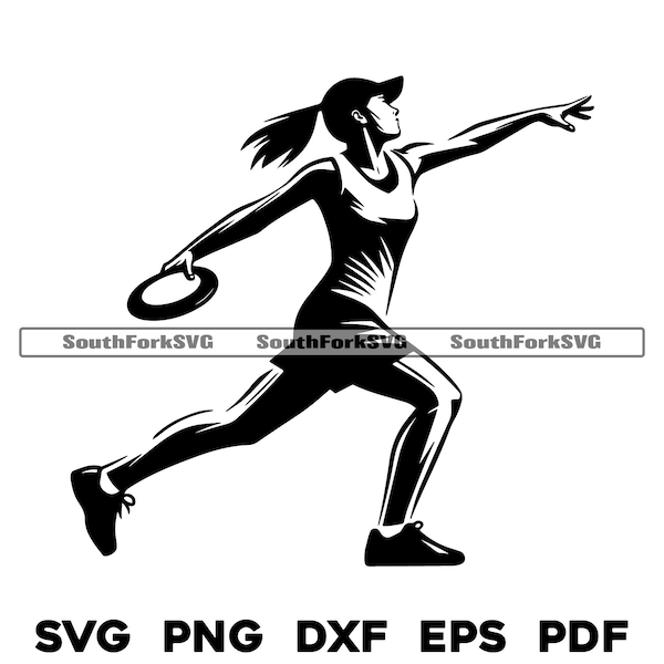 Disc Golfer Design | svg png dxf eps pdf | transparent graphic design cut print dye sub laser cnc files commerical use