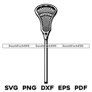 Lacrosse Stick Outline | svg png dxf eps pdf | transparent graphic design cut print dye sub laser engrave cnc files commerical use