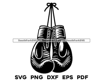 Puede incluir: Un par de guantes de boxeo negros colgando de una cuerda. Los guantes están atados juntos en las muñecas.