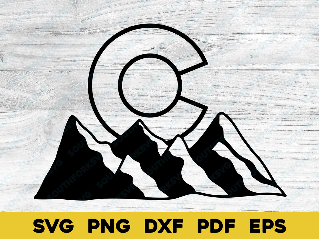 Colorado State Flag C With Mountains Transparent | Svg Png Dxf Eps Pdf ...