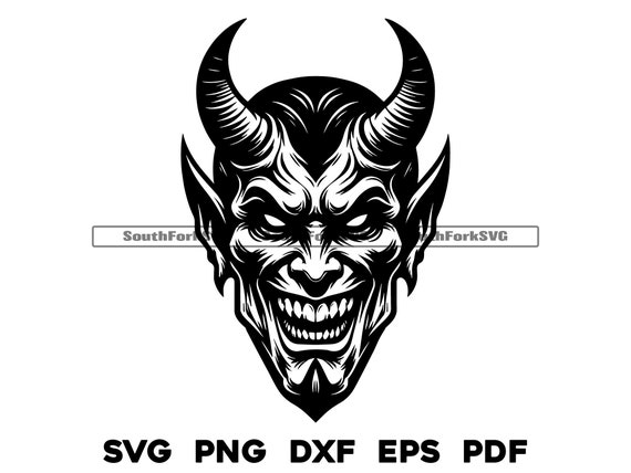 Devil Head Svg Png Dxf Eps Pdf | Transparent Vector Graphic Design