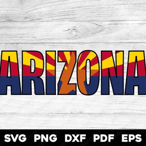 Ontwerp vlag staat Arizona | svg png dxf eps pdf | vector grafisch ontwerp gesneden print dye sub laser graveren digitale bestanden