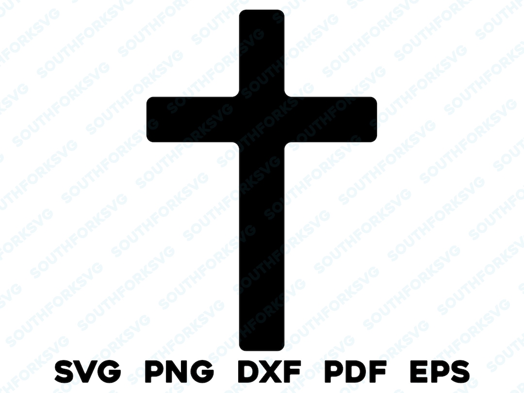 Holy Cross Rounded Corners Silhouette Svg Png Dxf Eps Pdf Design Cut