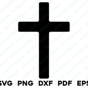 Könnte beinhalten: Eine schwarze Silhouette eines christlichen Kreuzes.