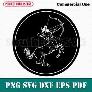 Design de Centauro do Zodíaco Sagitário | svg png dxf pdf eps | design gráfico vetorial corte impressão sublimação de tinta gravação a laser arquivos digitais uso comercial