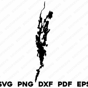Lake Champlain New York Vermont Karte Form Silhouette svg png dxf pdf eps Vektorgrafik