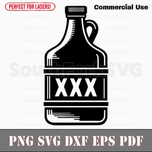 Old Moonshine Liquor Bottle Cruche svg png dxf eps pdf vector design graphique coupe impression colorant sub cnc fichiers numériques usage commercial
