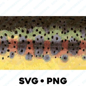 Golden Trout Skin Pattern SVG PNG DXF rainbow brook brown trout fly fishing design vector fishing hunting outdoors 1