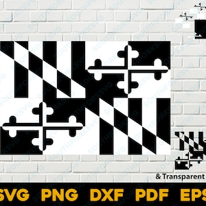 Maryland State Flag svg png dxf vector graphic design digital file U.S. 50 State Flags USA America United States Flags