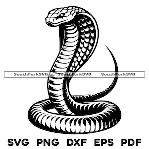Cobra Snake Design | svg png dxf eps pdf | arquivo de corte gráfico vetorial laser clip art | download digital instantâneo uso comercial