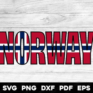 Norway Norwegian Flag Name Design | svg png dxf eps pdf | vector graphic design cut print dye sub engrave laser cnc digital files