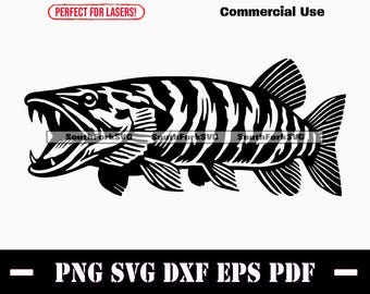 Muskie Musky Design Files svg png dxf eps pdf | transparent vector graphic design cut print dye sub laser engrave files commercial use