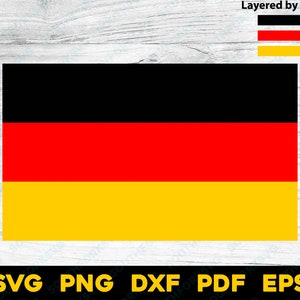 Germany National Country Flag svg png dxf pdf eps layered by color vector graphic design digital file United Nation world travel flag Europe