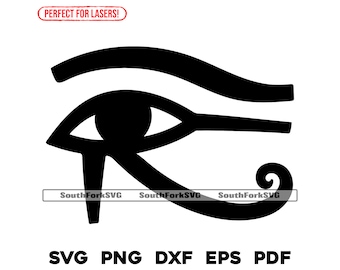 Eye of Horus Egyptian svg png dxf eps pdf | laser engrave cnc cut print dye sub clip art | instant digital download commercial use