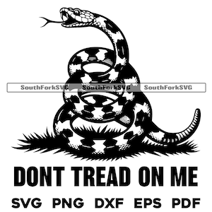 Vlag van Gadsden van de ratelslang 'Betreed niet op mij' | svg png dxf eps pdf | vector grafisch ontwerp gesneden print dye sub laser bestanden commercieel gebruik
