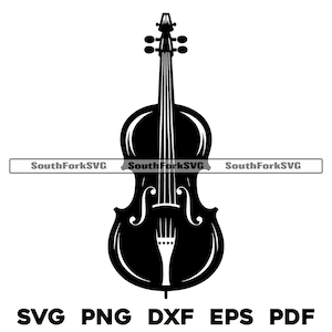 Violoncelle 1 | svg png dxf eps pdf | graphique vectoriel découpé fichier laser clip art | Téléchargement numérique instantané, utilisation commerciale