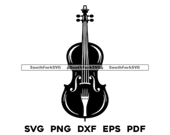 Cello 1 | svg png dxf eps pdf | vector graphic cut file laser clip art | instant digital download commercial use