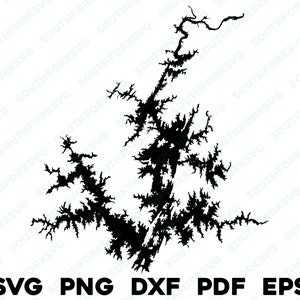 Lago Martin Alabama mappa forma sagoma svg png dxf pdf eps disegno grafico vettoriale taglio incisione laser file immagine ing casa sul lago in barca