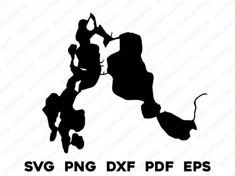 East West Rush Lake Minnesota Map Shape Silhouette Svg Png Dxf Pdf Eps