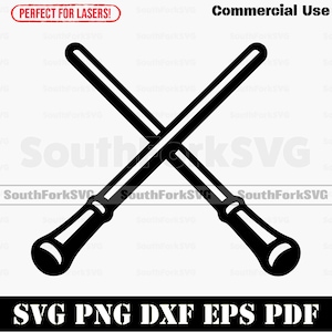 Baguettes magiques croisées svg png dxf pdf eps | Fichier numérique laser découpé | Téléchargement instantané Utilisation commerciale