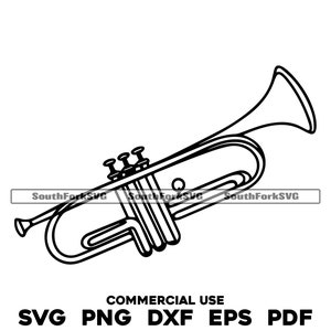 Projekt sztuki linii trąbki Minimal svg png dxf eps pdf | projekt grafiki wektorowej cięcie drukowanie barwnik sublimacyjny grawerowanie laserowe pliki cyfrowe wykorzystanie komercyjne