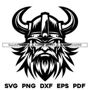 Viking Head Middle High School Sports Team Mascot  | svg png dxf eps pdf | vector graphics design cut print dye sub laser digital files