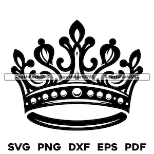 Prinzessin Tiara, königliche Krone | svg png dxf eps | Vektorgrafik Design Cut Print Dye sub Laser graviert digitale Dateien kommerzielle Nutzung