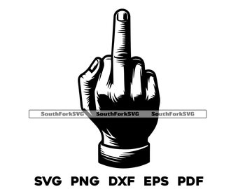 Middelvinger svg png dxf eps pdf | vectorafbeelding gesneden bestand laser clip art instant digitale download commercieel gebruik