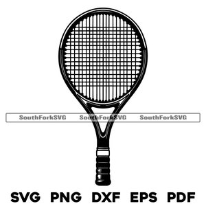 Simple Tennis Racket Outline Design svg png dxf eps pdf | design gráfico transparente corte impressão sublimação de tinta gravação a laser cnc arquivo uso comercial
