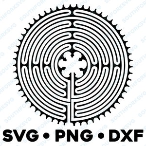 Circle Labyrinth Maze SVG PNG DXF Puzzle Geometric symbol game vector  cameo silhouette Minotaur mythology crossword Commercial use