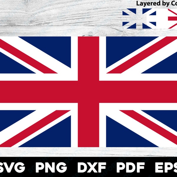 United Kingdom Britain Flag | svg png dxf eps pdf | layered by color vector graphic design cut print dye sub laser cnc engrave digital files