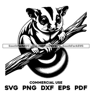 Sugar Glider Design | svg png dxf eps pdf | vector graphic cut file laser clip art | instant digital download commercial use