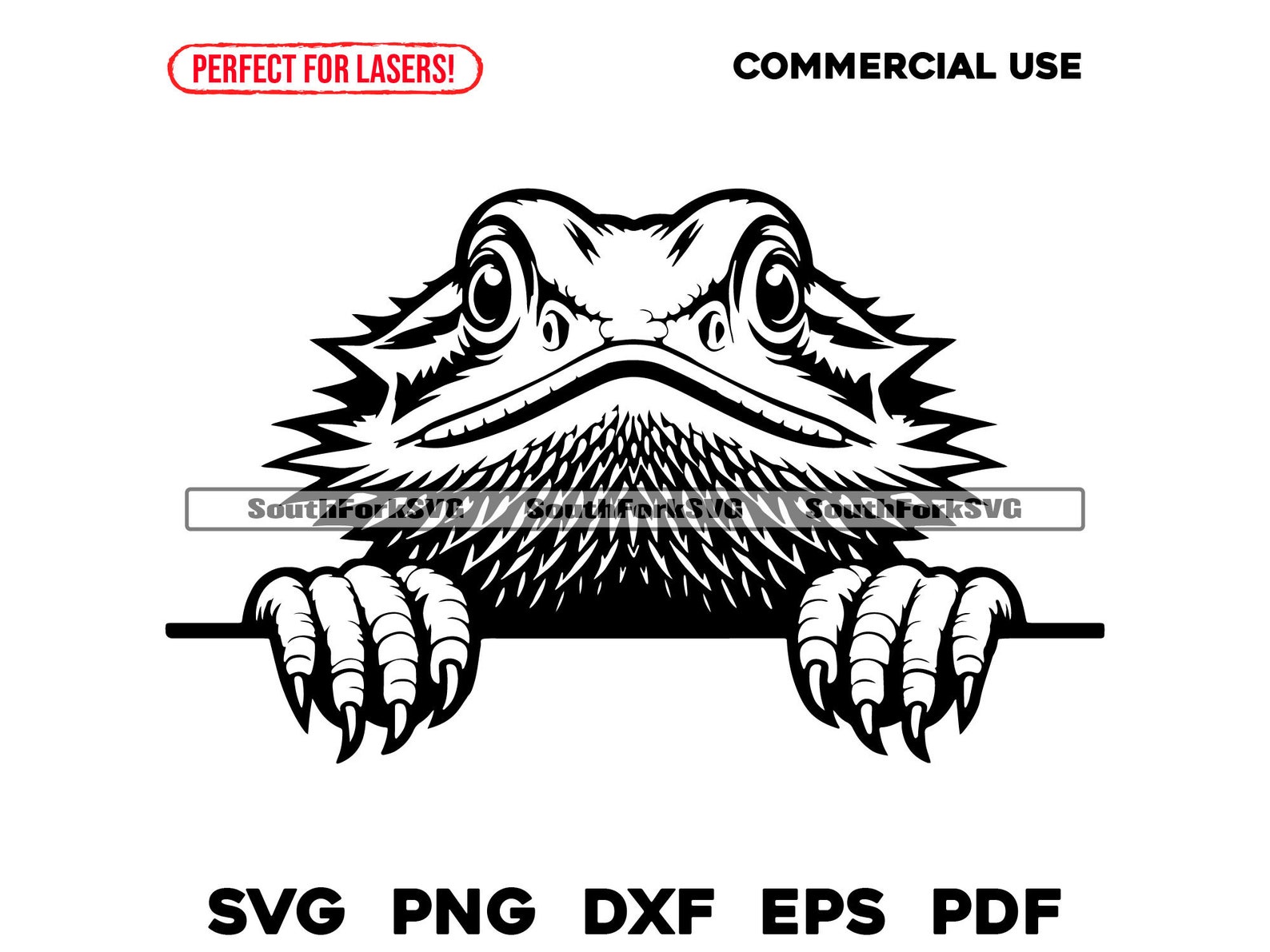 Peeking Bearded Dragon Head | Svg Png Dxf Eps Pdf | Vector Graphic Cut ...