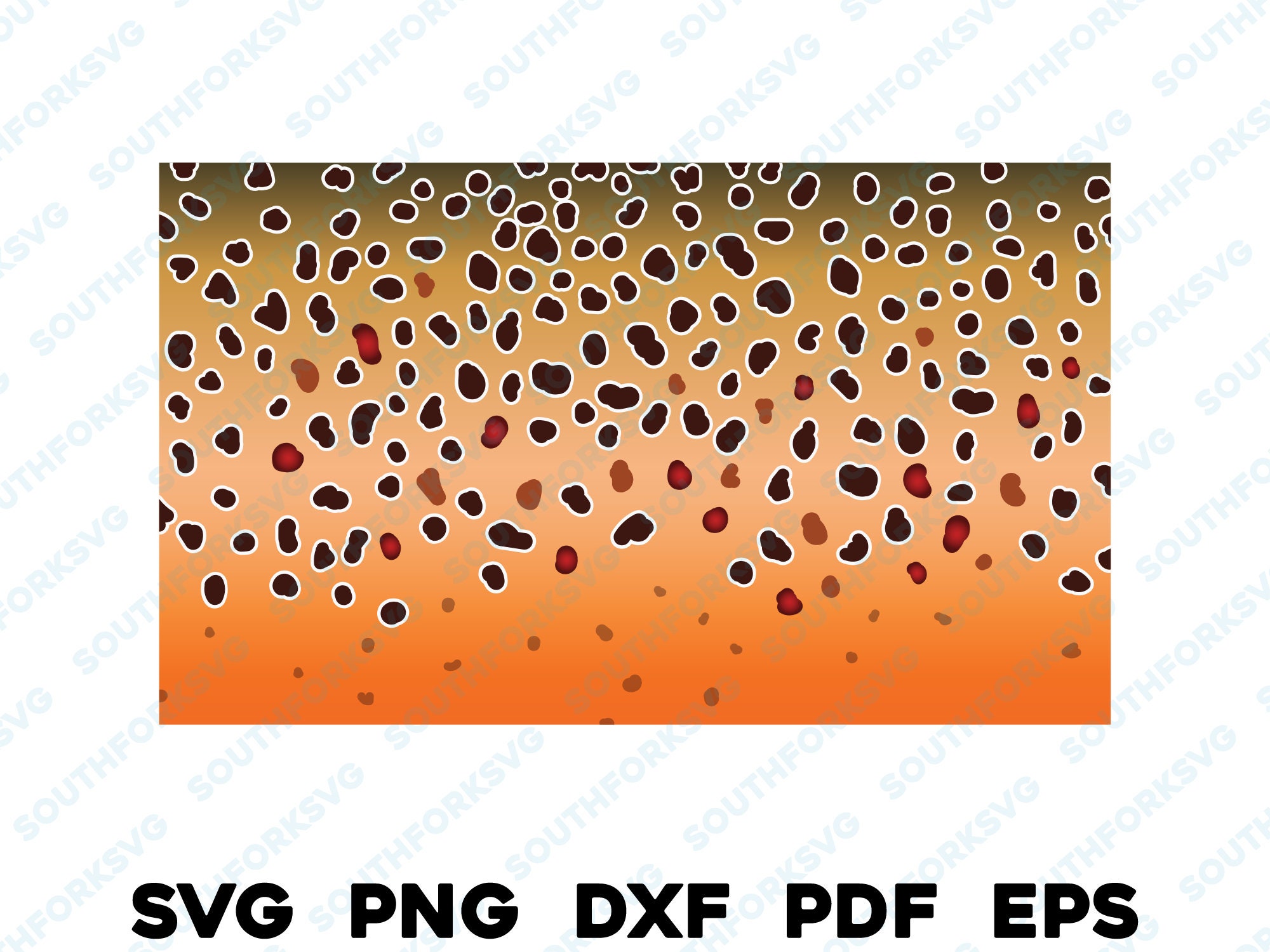 Brown Trout Skin Pattern Dark Svg Png Dxf Eps Pdf Rainbow Etsy