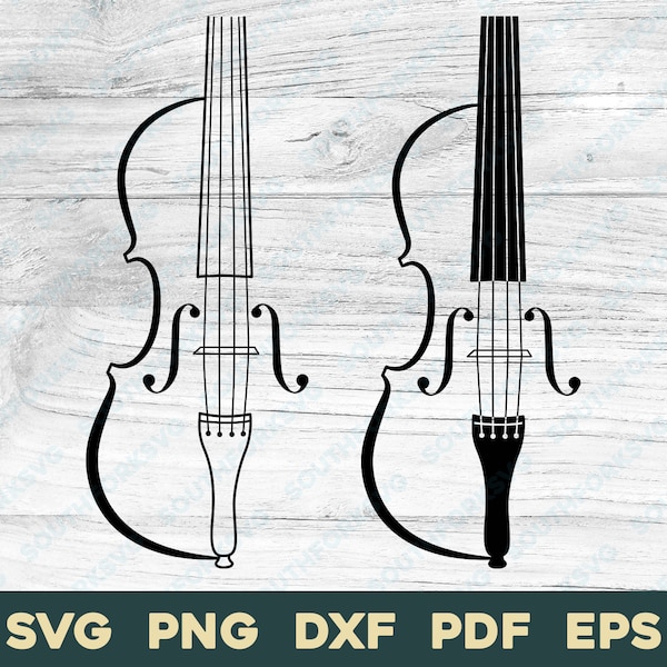 Violin Design Bundle | svg png dxf eps pdf | Violinist vector graphic cut file laser clip art | instant digital download commercial use