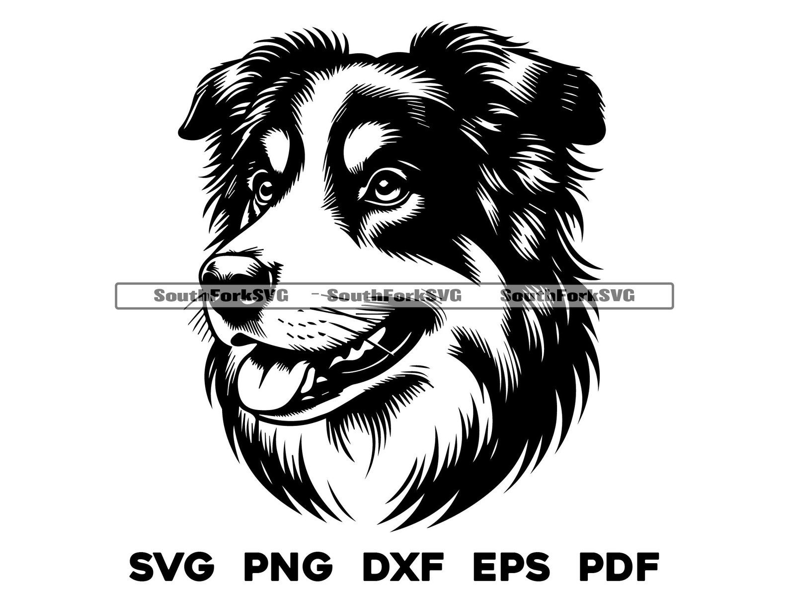 Australian Shepherd Dog Design Svg Png Dxf Eps Pdf Vector Graphic Cut ...