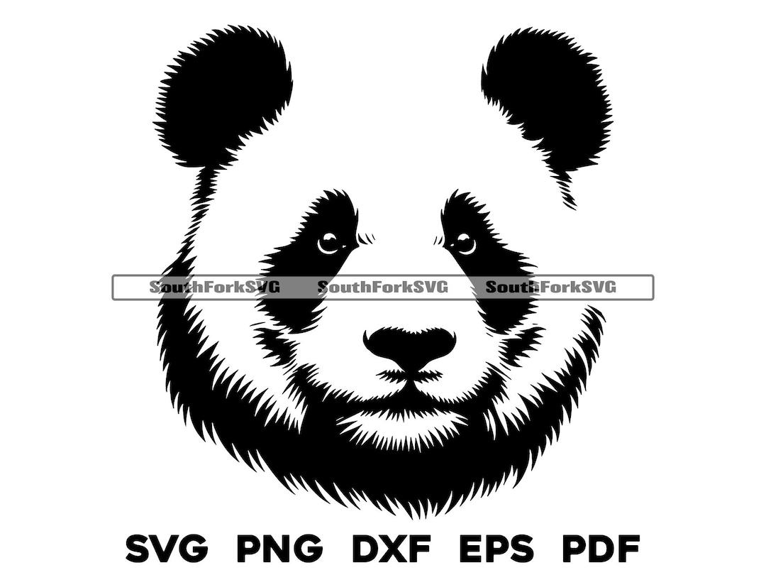 Panda Bear Head Design | Svg Png Dxf Eps Pdf | Vector Graphics Design ...