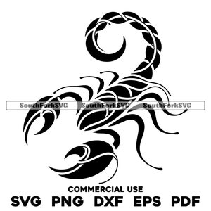 Scorpio Line Art Zodiac Design svg png dxf pdf eps | vector graphic design cut print dye sub laser engrave digital files commercial use