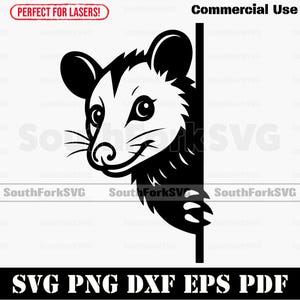 Possum espiando svg png dxf eps pdf | arquivo de corte gráfico vetorial a laser clip art | download digital instantâneo para uso comercial