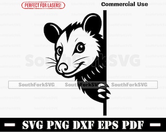Peering Possum svg png dxf eps pdf | vector graphic cut file laser clip art | instant digital download commercial use