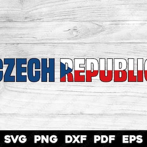 Czech Republic Czechia Flag Name Design 1 | svg png dxf eps pdf | vector graphic design cut print dye sub laser digital files