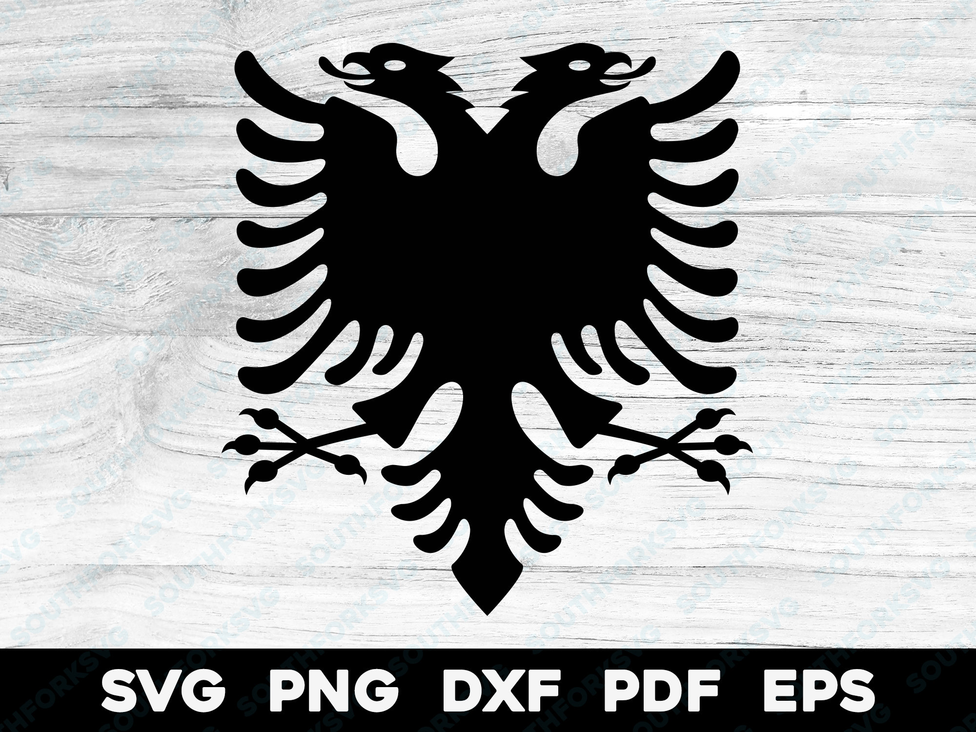 アルバニア国旗紋章双頭の鷲 | svg png dxf eps pdf | ベクター