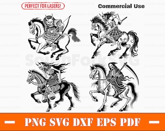 The Four Horsemen of the Apocalypse svg png dxf pdf eps | vector graphic design cut print dye sub laser file commercial use