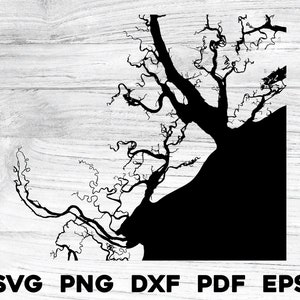 Hilton Head Island Südcarolina Ozean Binnenwasserwege Karte Form Kontur svg png dxf pdf eps Vektorgrafik schneiden gravieren Laser