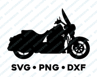 Motorcycle Silhouette SVG PNG DXF Cut File Design Vector Biker Cruiser King Touring Softail Dual Sport Chopper Motorbike commercial use