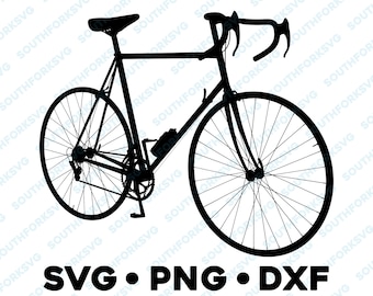 Bici da corsa da corsa Bicicletta Biking Triathlon SVG PNG DXF grafica vettoriale Cut File design digitale clip art mountain bike bici da strada a scatto fisso